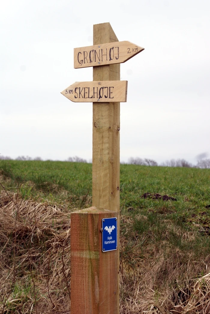 Fløjgårde dal - vejviser skilt