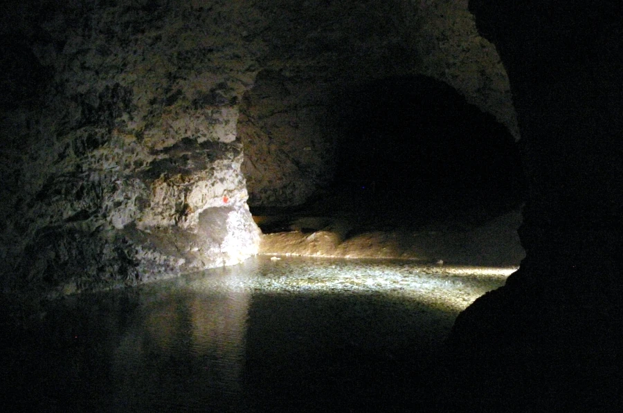 Parti fra gangene i Mønsted Kalkgruber